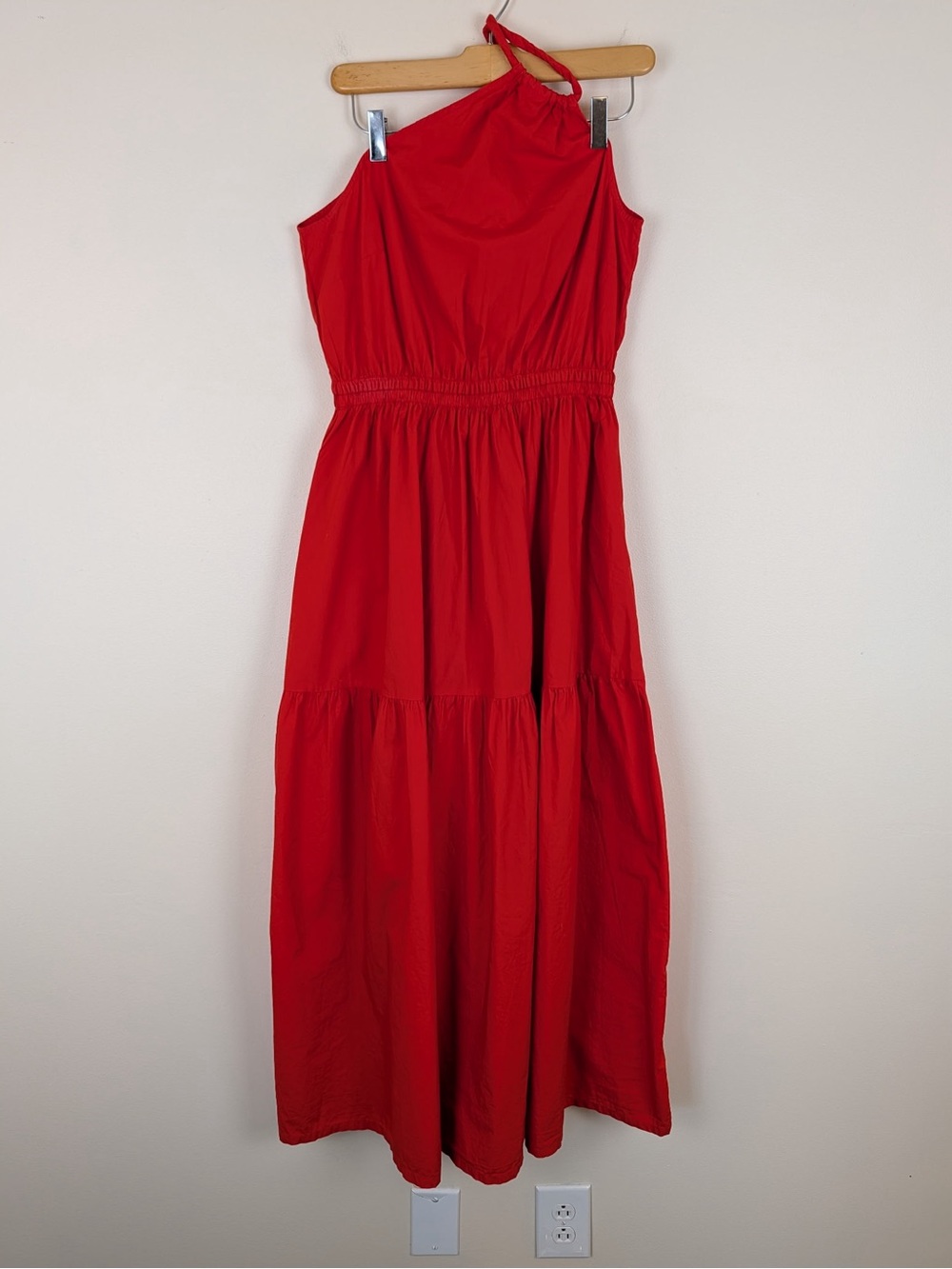 LOFT Beach Poplin One Shoulder Maxi Pocket Dress - Picture 11 of 11